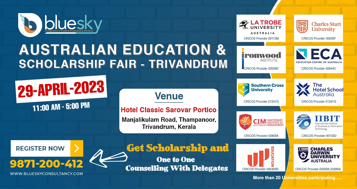 bluesky australia Education and Scholarship Fair Trivandrum (Kerala)