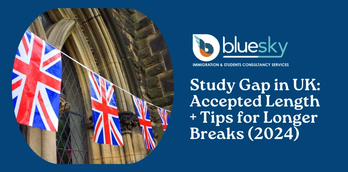 How much gap is accepted for study in uk